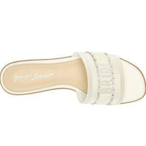 Betsey Johnson Tru BRIDE Slide Sandals size 6